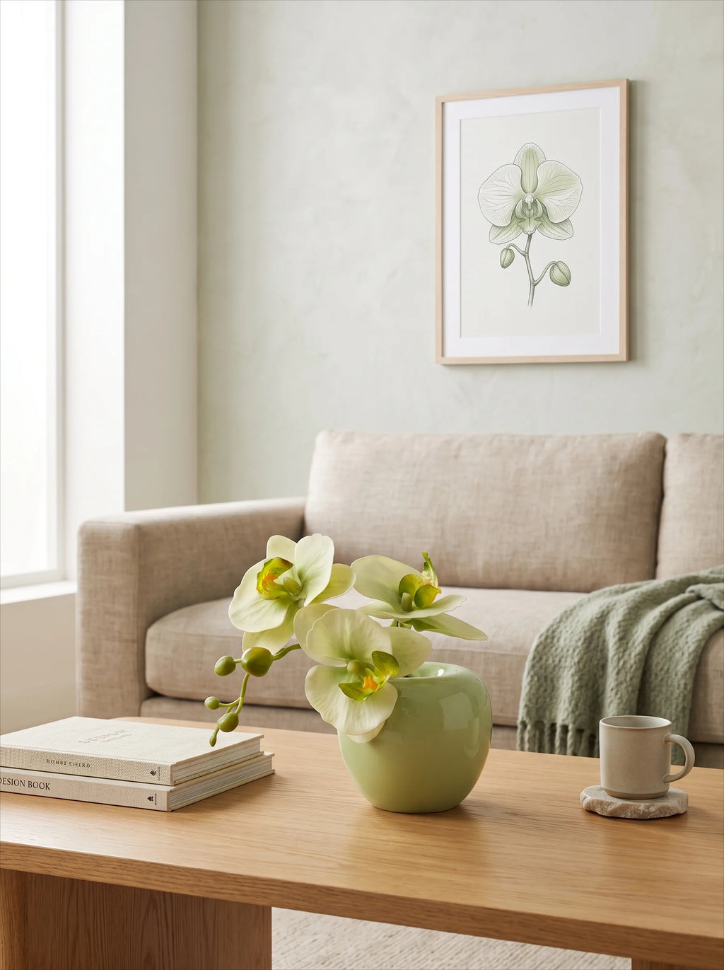 Sunlit Phalaenopsis Faux Floral Arrangement