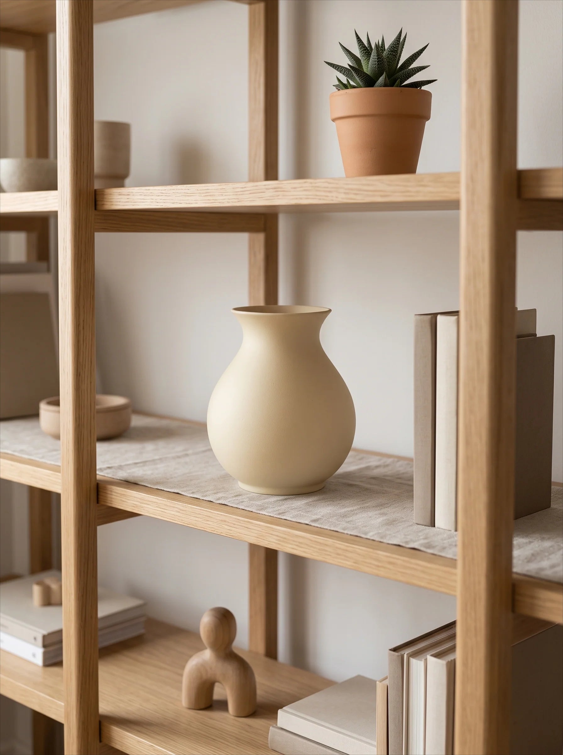 Vase globe texturé - Beige