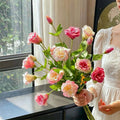Elegant Blush Lisianthus Artificial Floral Arrangement