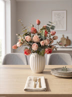 Luxury Blush Pink Rose Modern Artificial Floral Arrangement