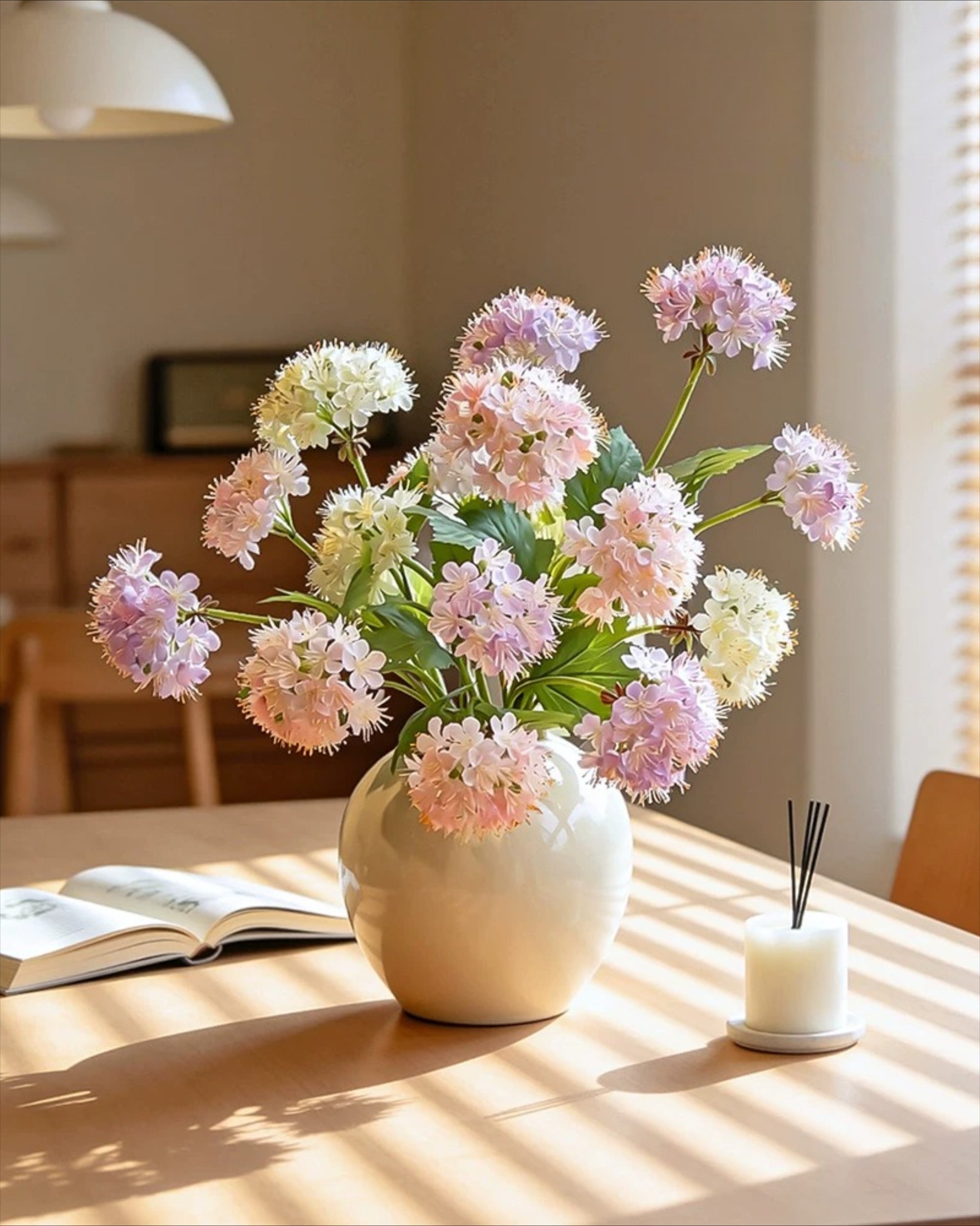 Pastel Whisper Hydrangea Faux Floral Bouquet