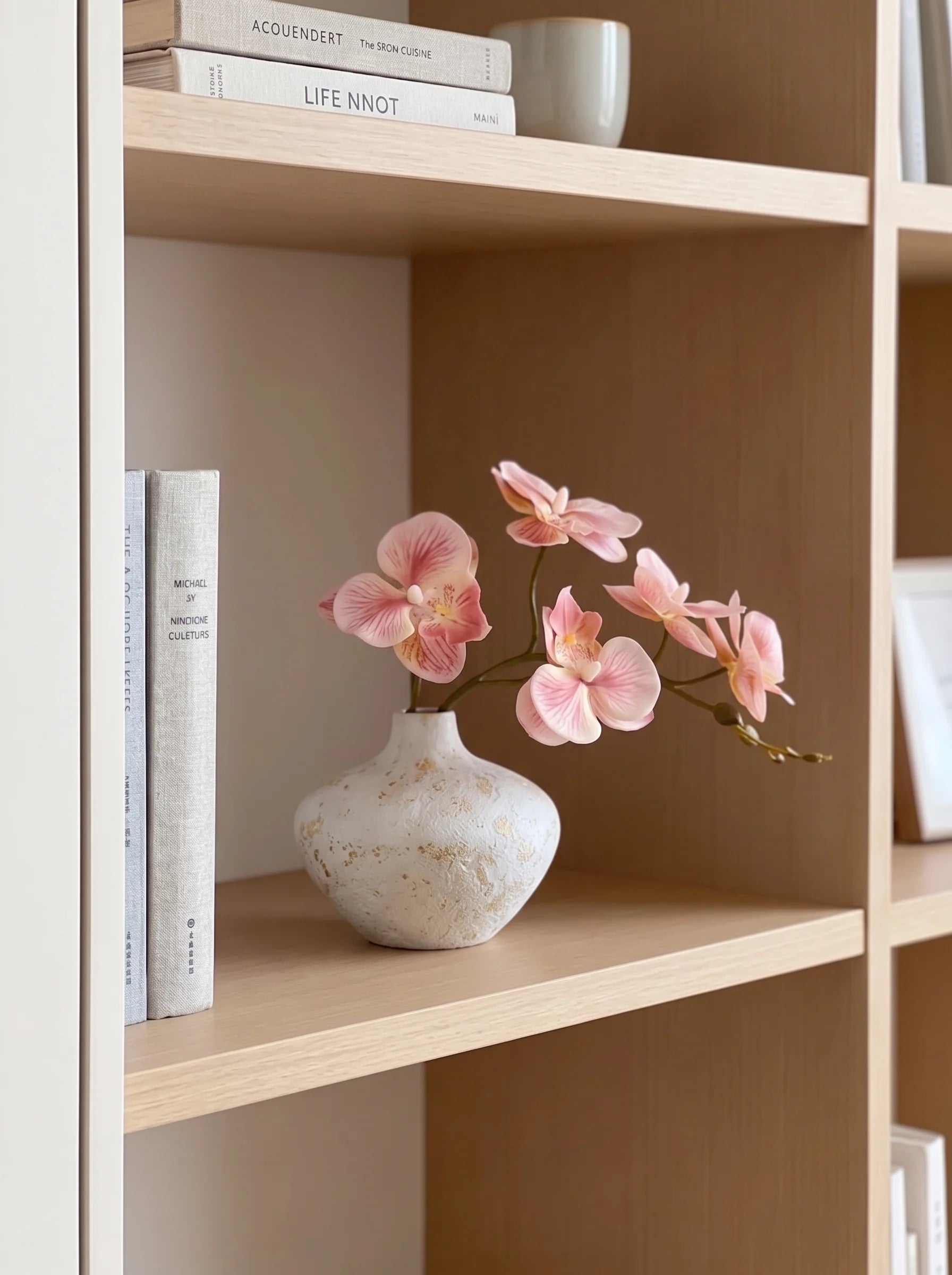 Soft Blush Phalaenopsis Faux Floral Arrangement