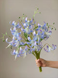Nordic Sky Blue Lily Artisan Faux Floral Arrangement