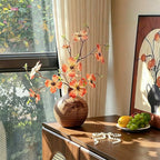 Elegant Coral Dogwood Blossom Artificial Floral Arrangement