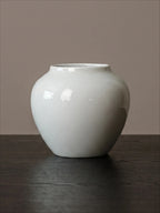 Minimalist White Crackle Glaze Ceramic Vase