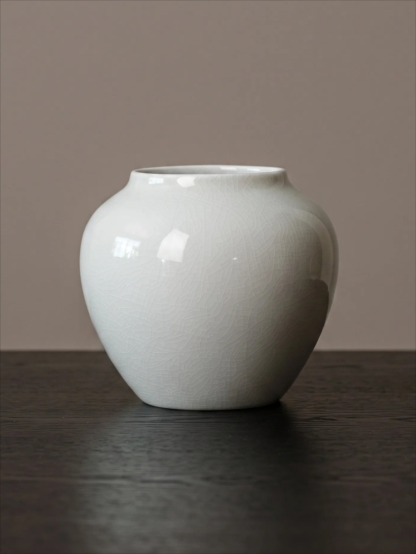 Minimalist White Crackle Glaze Ceramic Vase