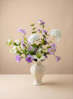 Serene Lavender Blossom Tabletop Faux Floral Arrangement