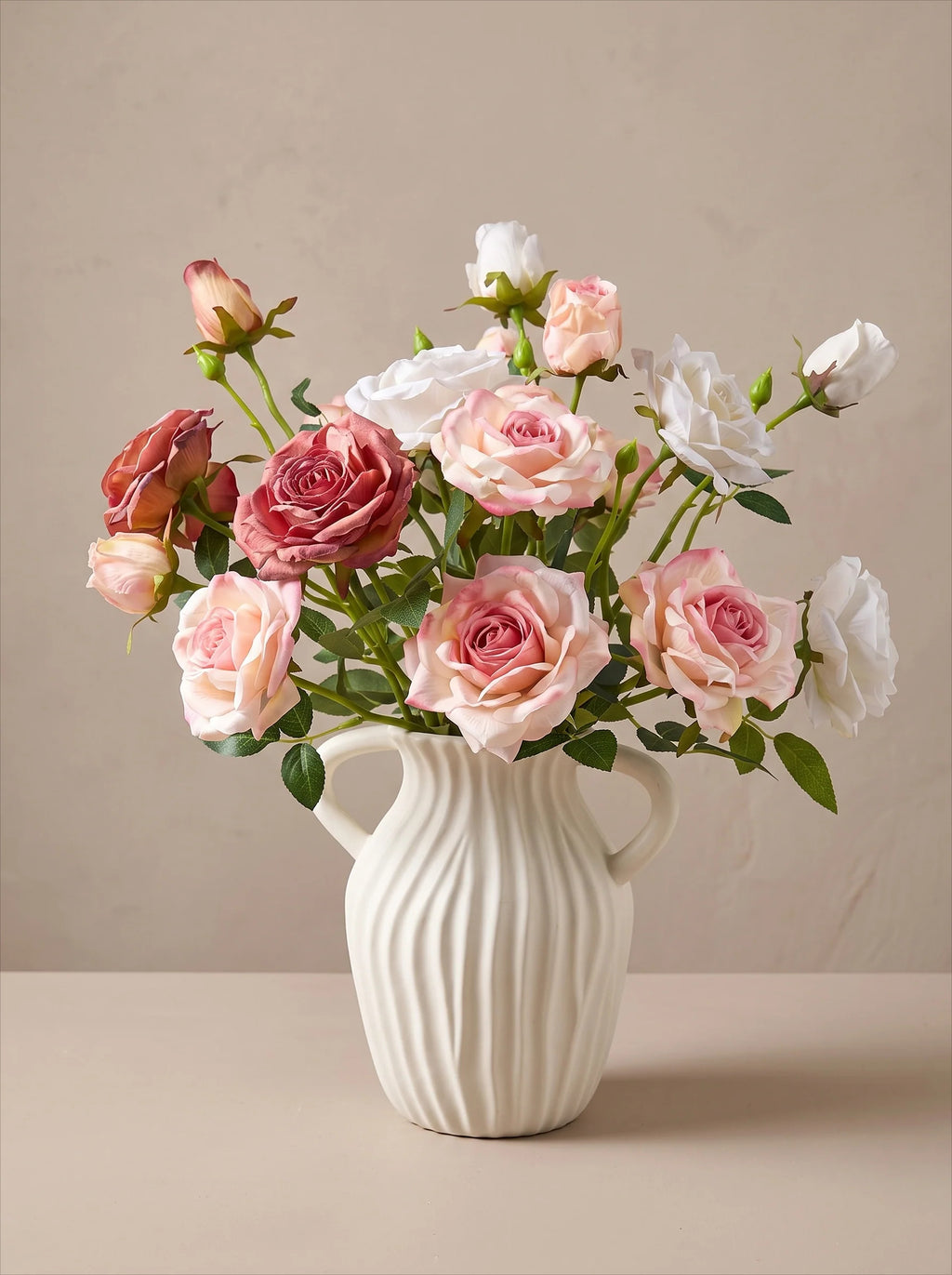 Blush Rose Symphony Artisan Faux Floral Arrangement