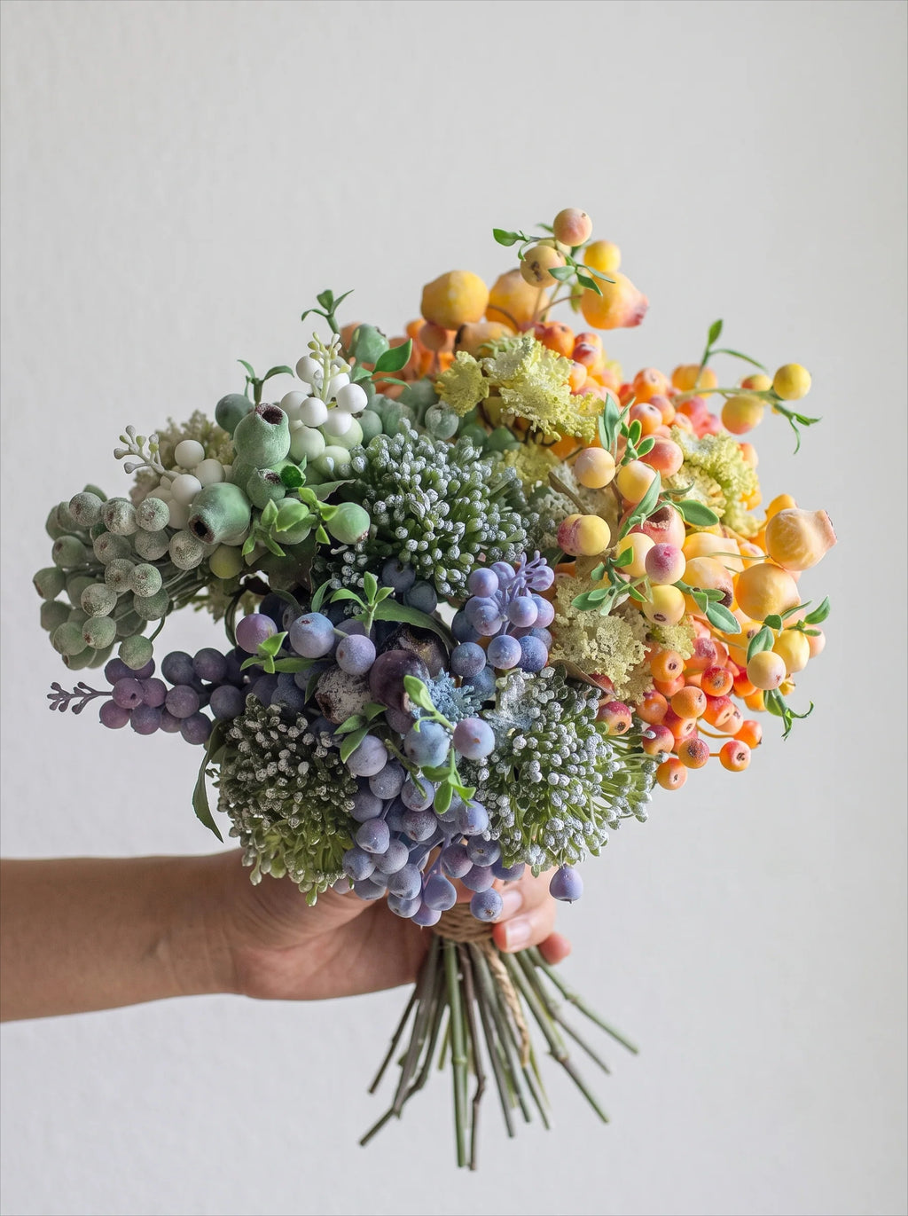 Ethereal Multicolor Berry & Foliage Artisan Artificial Floral Arrangement