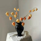 Faux Physalis Flower Arrangement - Light Orange (3 Stems)