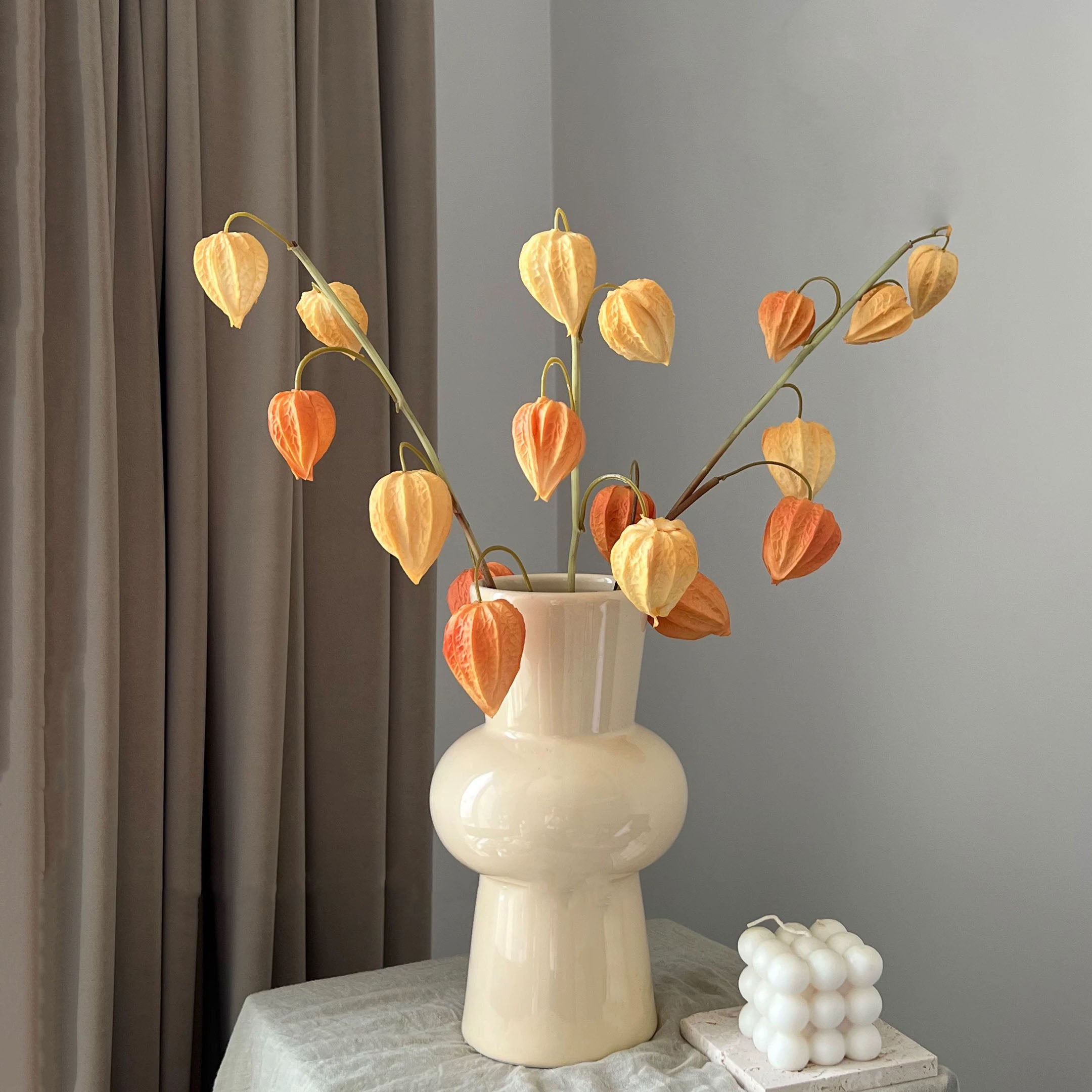 Retro Ceramic Vase - Light Yellow
