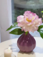 Ethereal Lavendel Pioenroos Ui Vaas kunstbloemstuk