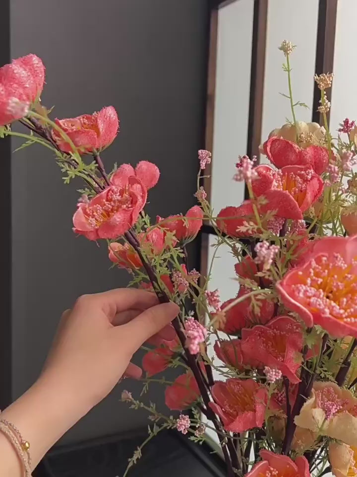 Pastel Yellow & Pink Azalea Artificial Flower Arrangement