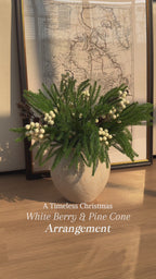 Winter Pine & White Berry Faux Floral Arrangement