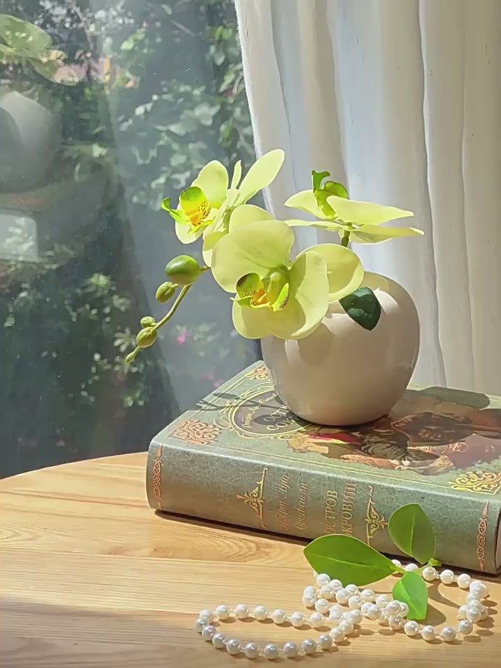 Sunlit Phalaenopsis Faux Floral Arrangement