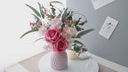 Chic Nordic Dusty Pink Rose & Eucalyptus Artificial Floral Arrangement