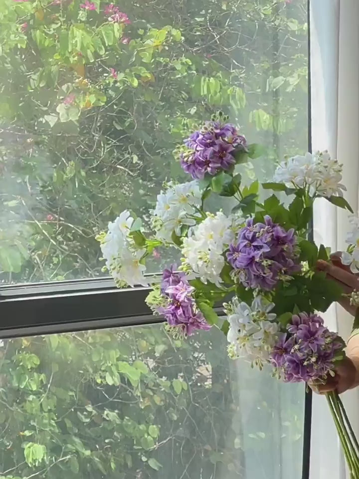 Luxury Real-Touch White Hydrangea Elegant Artificial Floral Arrangement