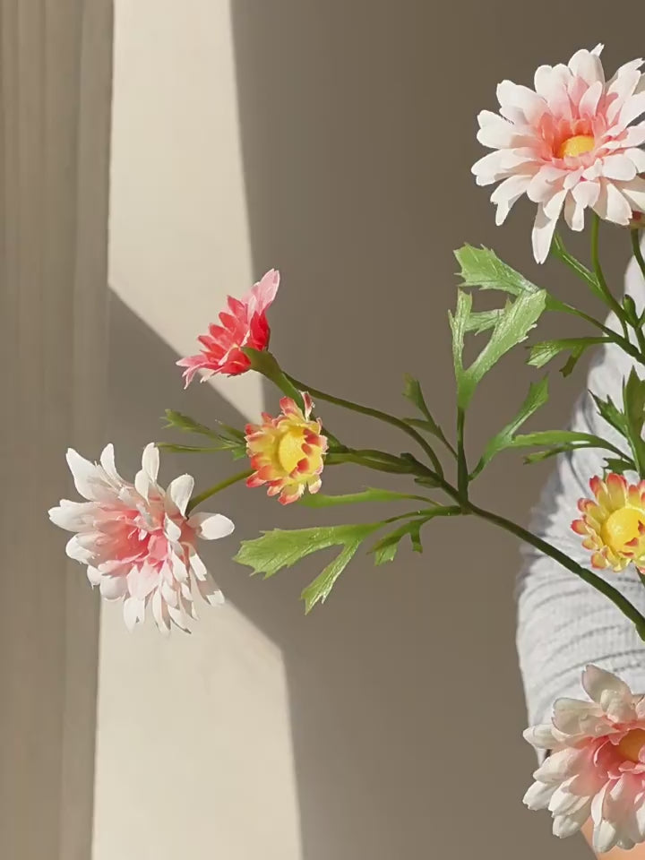 Composition florale fausse Bouquet marguerite prairie vintage