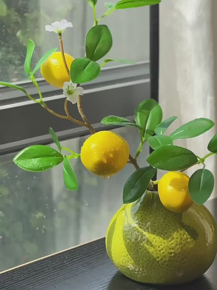 Nordic Mediterranean Fresh Summer Lemon Branch Artificial Floral Arrangement