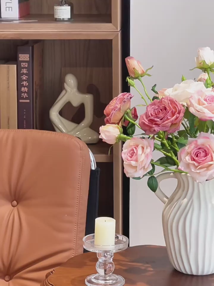 Blush Rose Symphony Artisan Faux Floral Arrangement