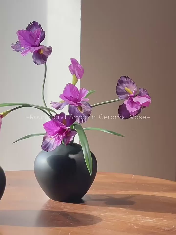 Refined Serene Purple Iris Real-Touch Faux Floral Arrangement