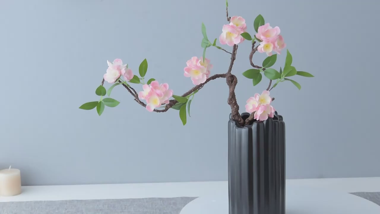 Minimalist Zen Sculptural Blossom Branch Artificial Floral Arrangement