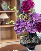 Arrangement floral artificiel Hortensia et Rose Violet Sombre