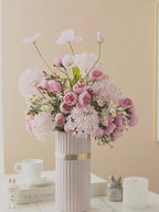 Luxury French Creamy Pink Poppy & Peony Artificial Floral Arrangement