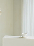 Elegant Sculptural Blue Polka-Dot Ceramic Vase