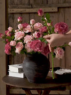 Fuchsia Edged Faux Rose Bouquet