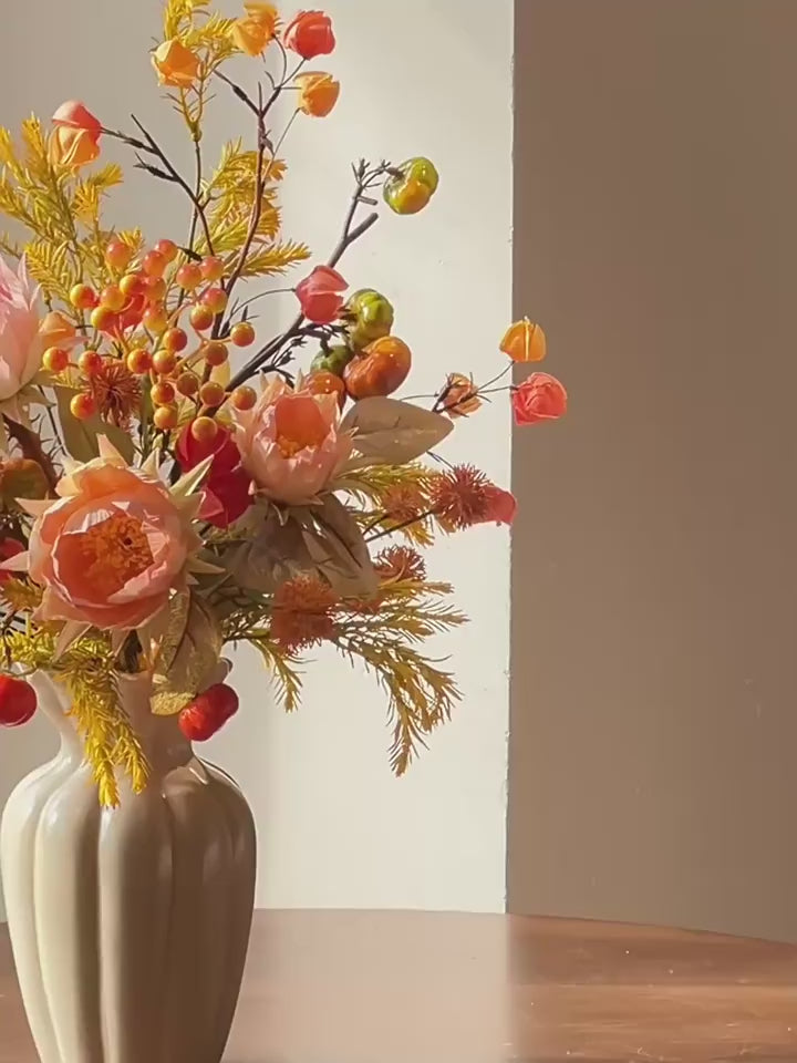 Warm Autumn Harvest Protea Botanical Artificial Floral Arrangement