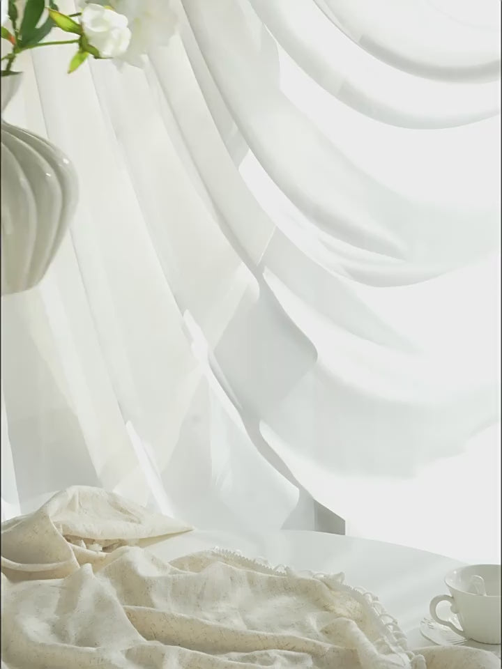 Elegant French Cream Fluted Ceramic Vase
