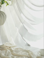 Elegant French Cream Fluted Ceramic Vase
