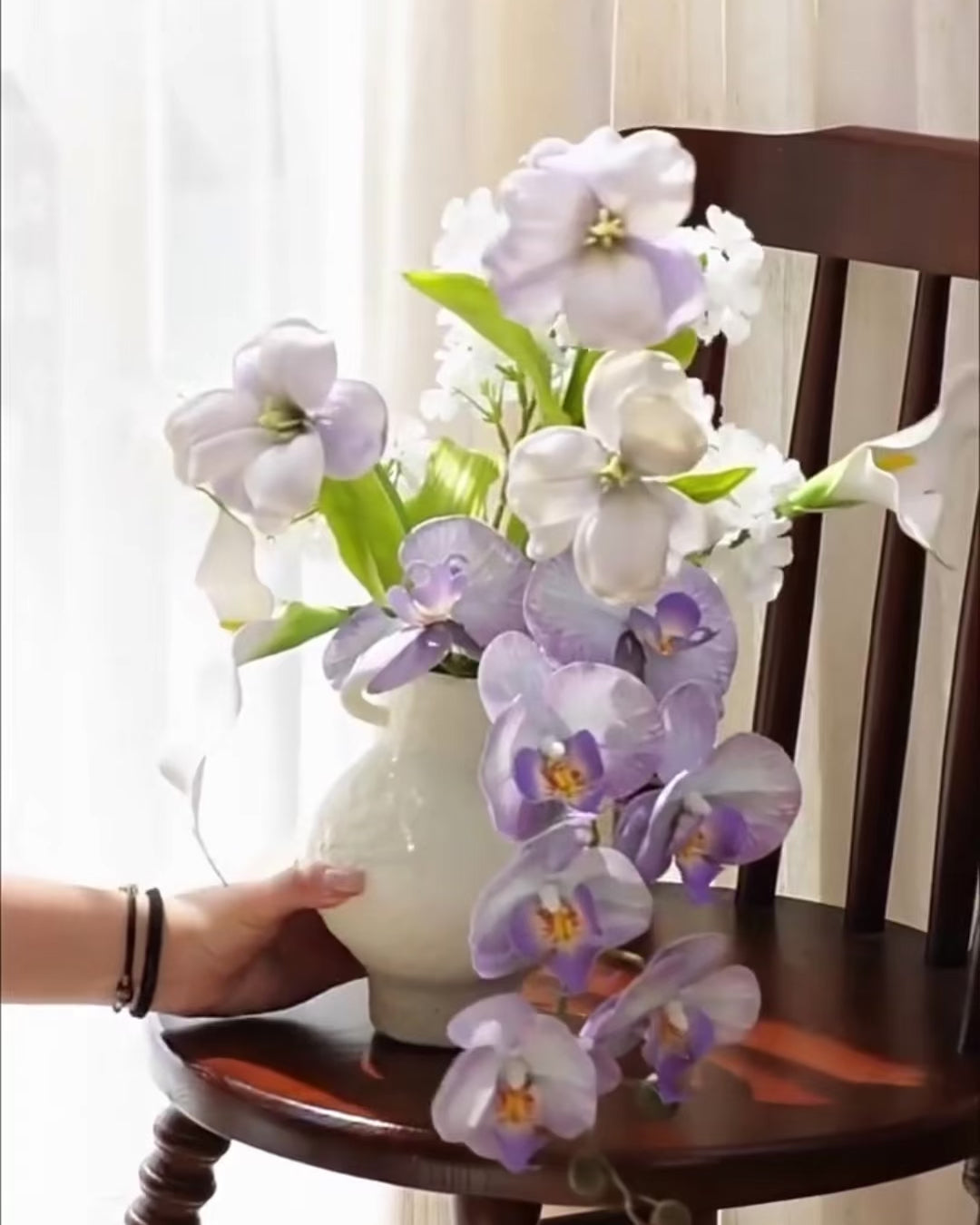 Ethereal Lilac Poem Bridal & Home Faux Floral Arrangement