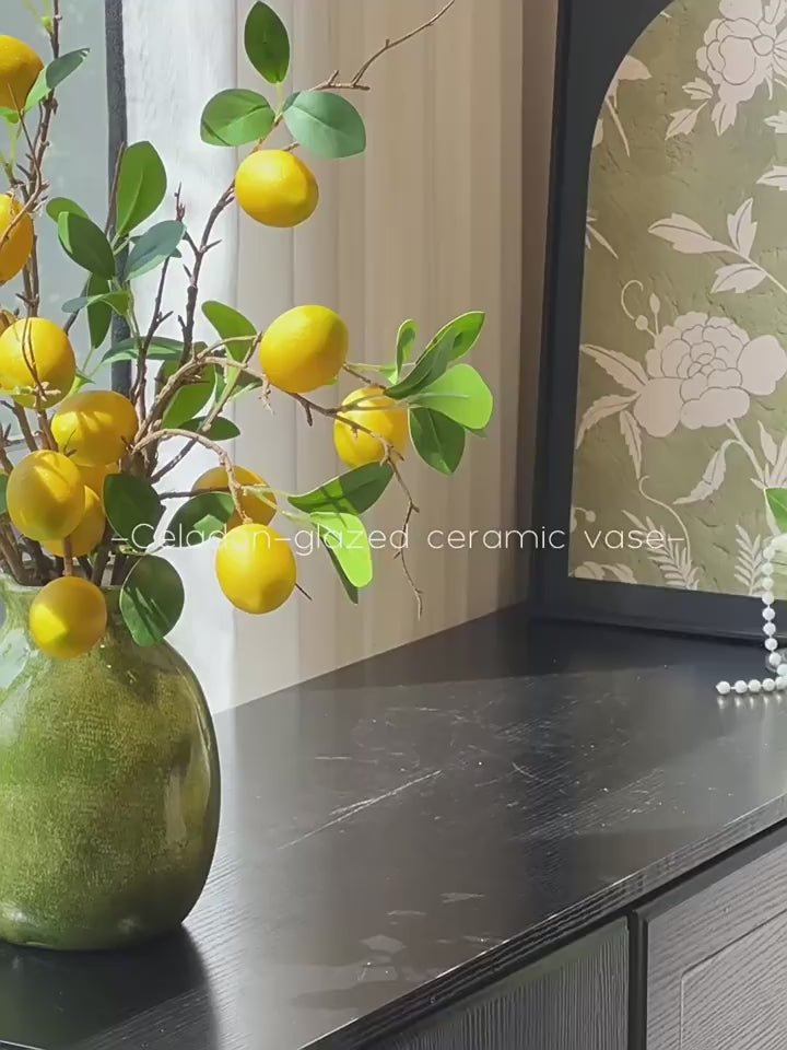 Nordic Mediterranean Sun-Kissed Lemon Branch Artificial Floral Arrangement