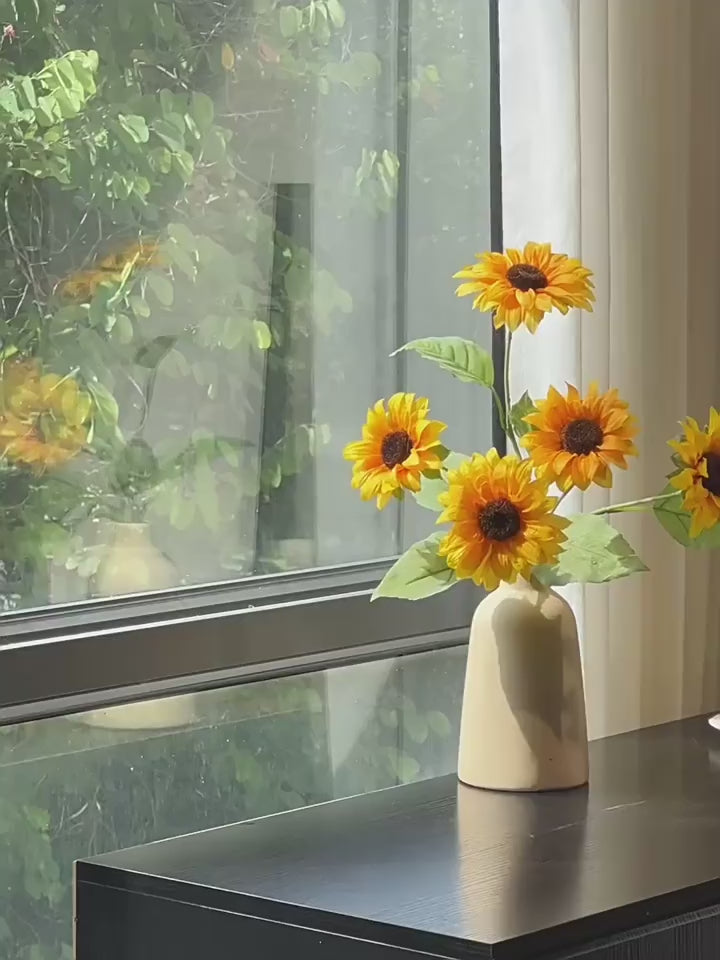Radiant Golden Sunflower Botanical Artificial Floral Arrangement