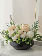 Luxury Nordic Fresh Champagne Rose Faux Floral Arrangement