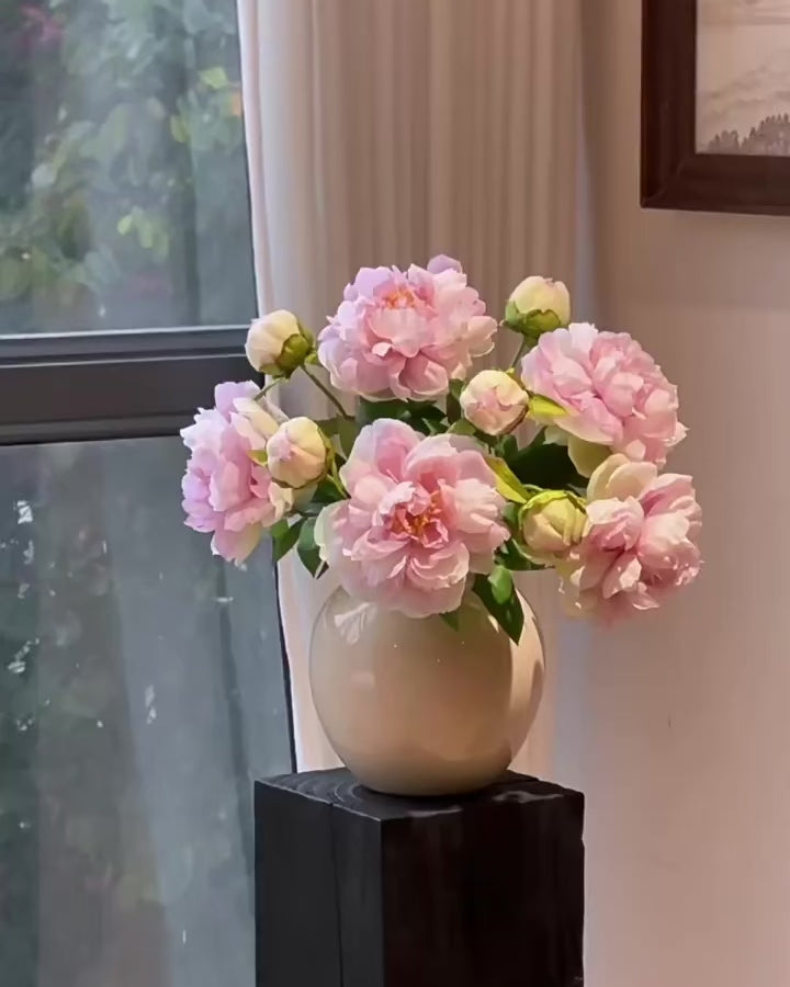 Arrangement floral artificiel Fleur de Pivoine Blush