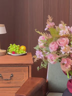 Romantic Rosette Cluster Faux Floral Arrangement