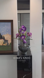 Luxury Royal Purple Iris Faux Floral Arrangement
